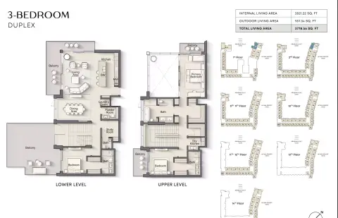 Playa Del Sol: Планировка Type A, 3,778 sq ft