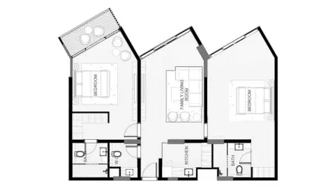 Playa Viva: Floor plan Type B, 1,119 sq ft