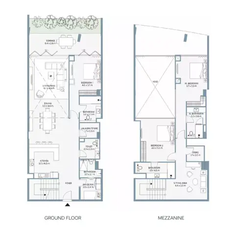 Beach House: Type 1, 2,543 sq ft 户型图