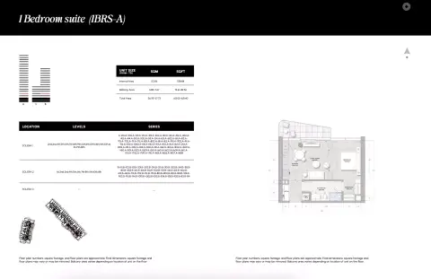 سوليرا داون تاون مينا: مخطط الطابق Type A (suite), 613 sq ft