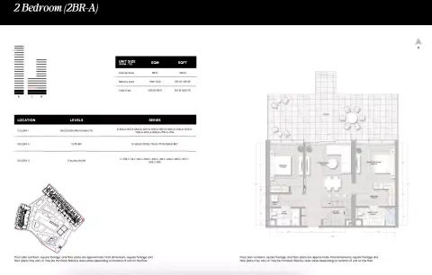 سوليرا داون تاون مينا: مخطط الطابق Type A, 1,167 sq ft