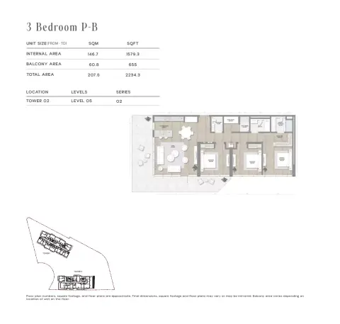 Skai: Floor plan Type P-B, 2,234 sq ft