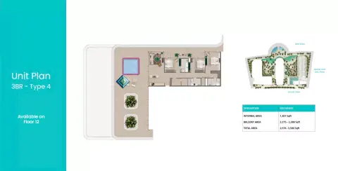 Trio Isle C: Floor plan Type 4, 3,576 sq ft