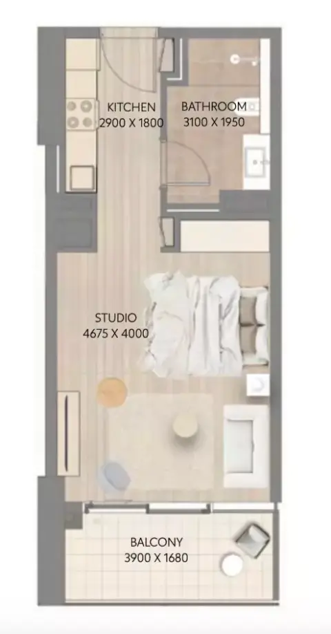 Cape Hayat Phase 2: Type A, 144 sq ft 户型图