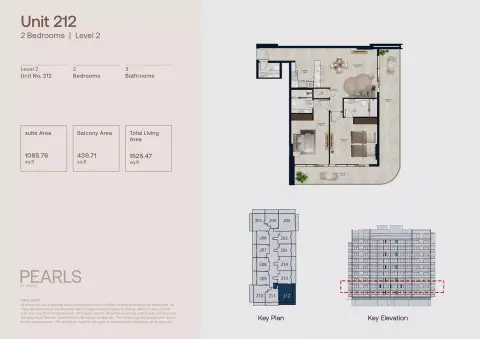 Pearls: Floor plan Type 212, 1,525 sq ft