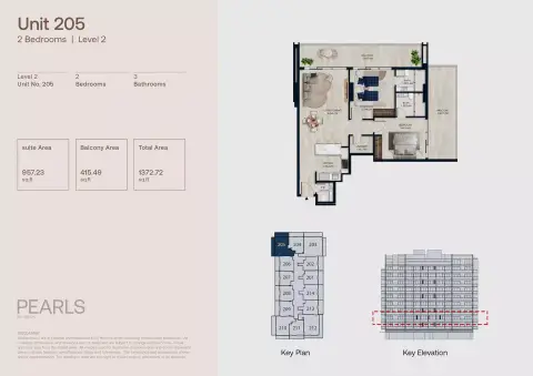 Pearls: Floor plan Type 205, 1,372 sq ft