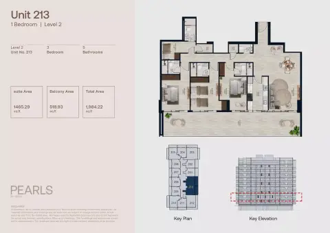 Pearls: Floor plan Type 213+Maid, 1,984 sq ft