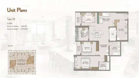 Platinum Heights: Floor plan Type 02, 1,775 sq ft