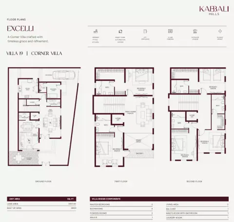 Kabbali Hills: फ़्लोर प्लान Type 19, 3,900 sq ft
