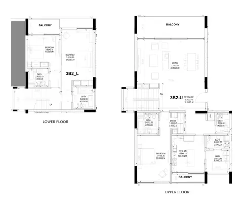 Sealine Residence: Type A, 2,821 sq ft 户型图