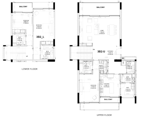 Sealine Residence: Type A, 2,862 sq ft 户型图