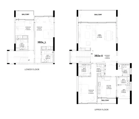 Sealine Residence: Type A, 2,829 sq ft 户型图