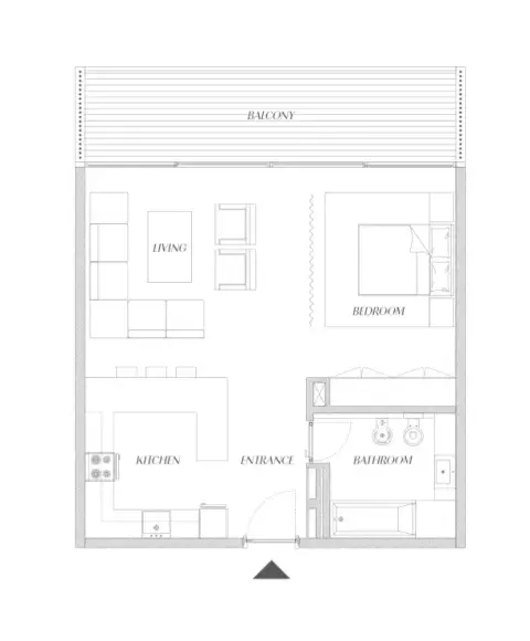 Gateway Porto Al Zorah: Plan Type A, 657 sq ft