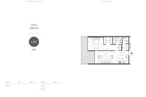 Gateway Porto Al Zorah: Plan Type B, 1,187 sq ft