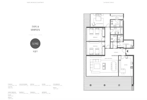 Gateway Porto Al Zorah: Plan Type B, 3,102 sq ft