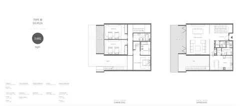 Gateway Porto Al Zorah: Plan DUP-Type A, 3,682 sq ft