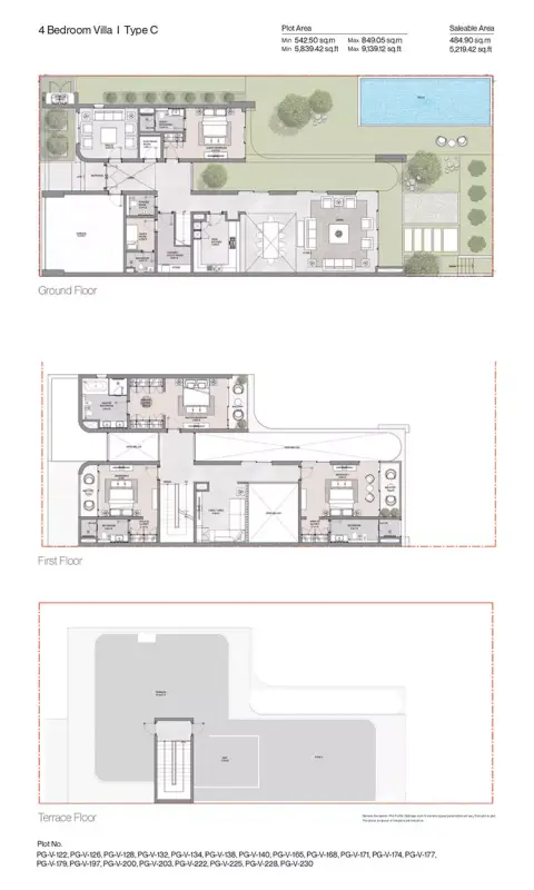Sobha Siniya Island: Floor plan Type 2, 5,219 sq ft