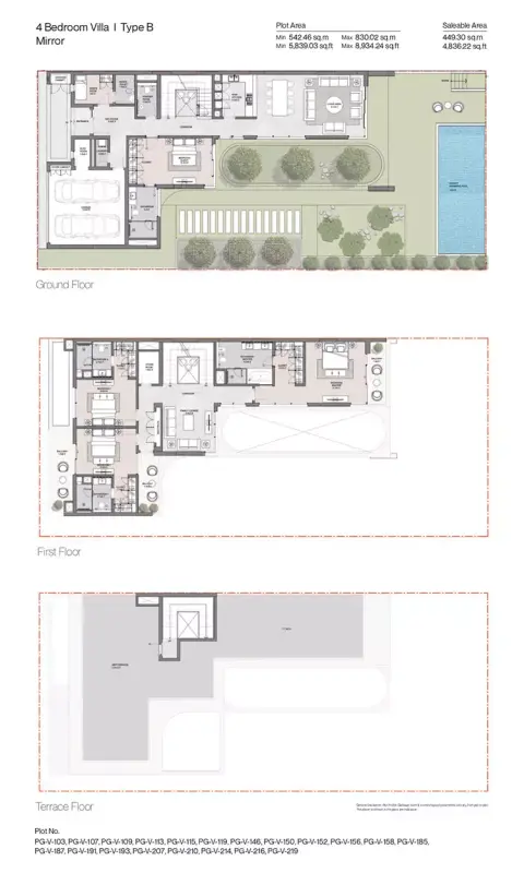 Sobha Siniya Island: Floor plan Type 1, 4,836 sq ft