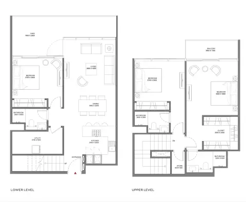 Selene Beach Residences: Plattegrond Type 2, 1,793 sq ft