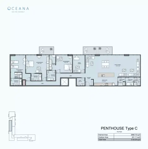 Oceana: Plan Type C, 3,139 sq ft