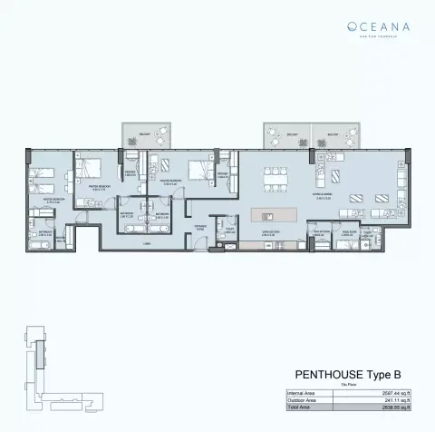 Oceana: Plan Type B, 2,838 sq ft