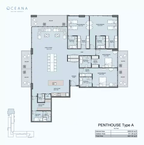Oceana: Plan Type A, 3,601 sq ft