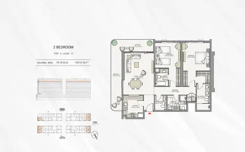 Azha Park Residences: Floor plan Type 3, 1,897 sq ft