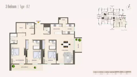 Nexara Tower: Floor plan Type B2, 1,973 sq ft