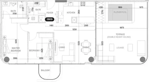 Villa del DIVOS: Floor plan Type C, 1,772 sq ft