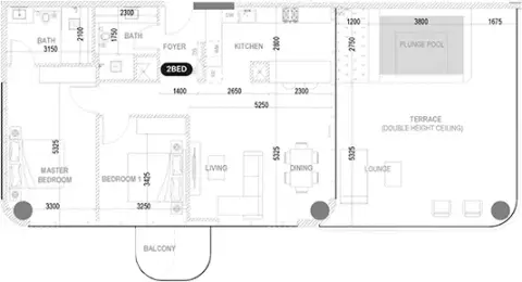 Villa del DIVOS: Floor plan Type A, 1,775 sq ft