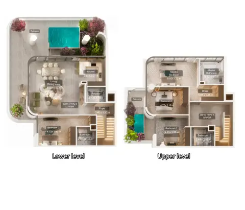 Villa del DIVOS: Floor plan Type D, 2,868 sq ft