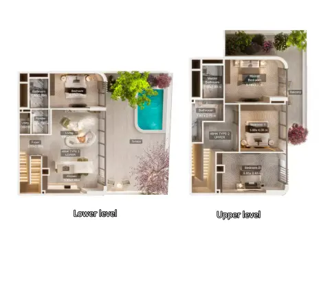 Villa del DIVOS: Floor plan Type B, 3,054 sq ft