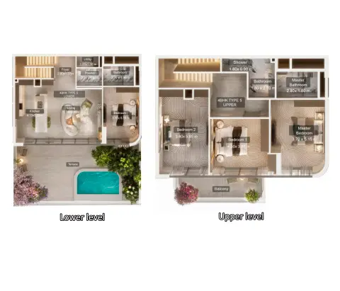 Villa del DIVOS: Floor plan Type A, 2,772 sq ft