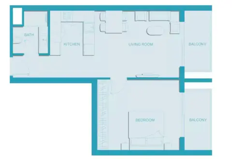 11 Hills Park: Floor plan Type A, 820 sq ft