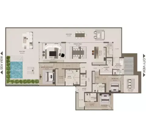 Omoria Resort Residences: Floor plan Type A, 5,925 sq ft