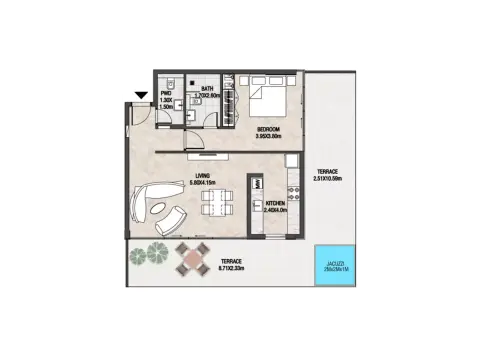 Trinity Arjan: Plan Type B, 962 sq ft