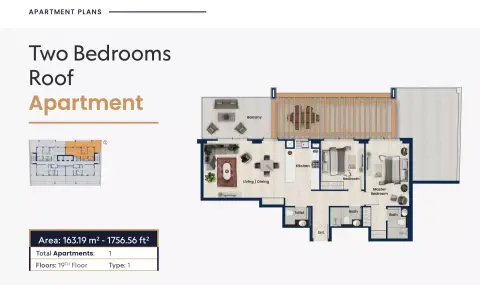 Samha Residence 2: फ़्लोर प्लान Type 2, 1,756 sq ft