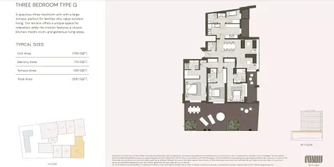 Aria Heights: Floor plan Type G, 2,661 sq ft