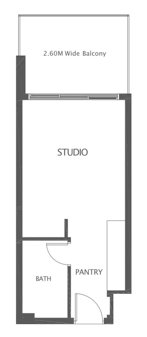 Al Haseen Residences Phase 5: Floor plan Type 1, 368 sq ft