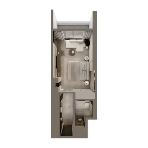 Greygate Residences: Type A, 396 sq ft 户型图