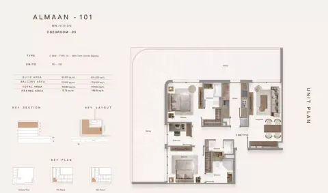 Almaan 101: Floor plan Type 03, 1,734 sq ft