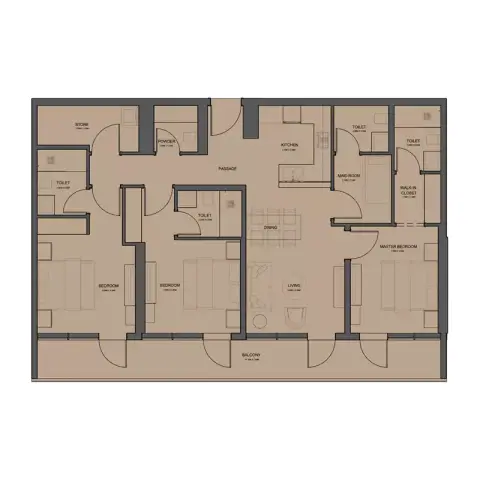 Rivo: Floor plan Type A, 1,613 sq ft