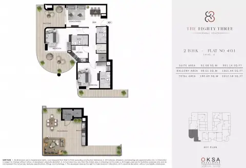 The Eighty Three: Floor plan Type 1, 2,052 sq ft