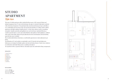 The Orchard Place: Plattegrond Type 2, 529 sq ft