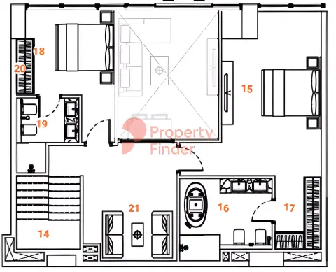 The Orchard Place: Plattegrond Type 2, 2,242 sq ft