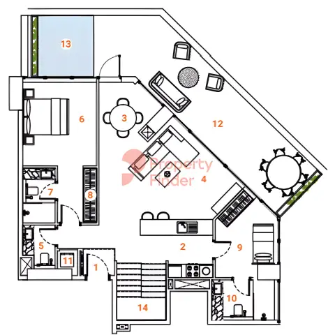 The Orchard Place: Plattegrond Type 3, 2,245 sq ft