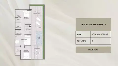 Elevia Residences Phase 2: Plan Type C1, 1,785 sq ft