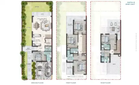 Maui: Планировка Type 1, 3,158 sq ft