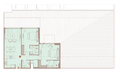 Tulip Oasis 11: Floor plan Type A, 1,174 sq ft