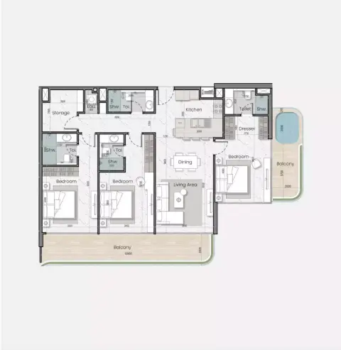 Mak I'Sola Bella: Floor plan Type A